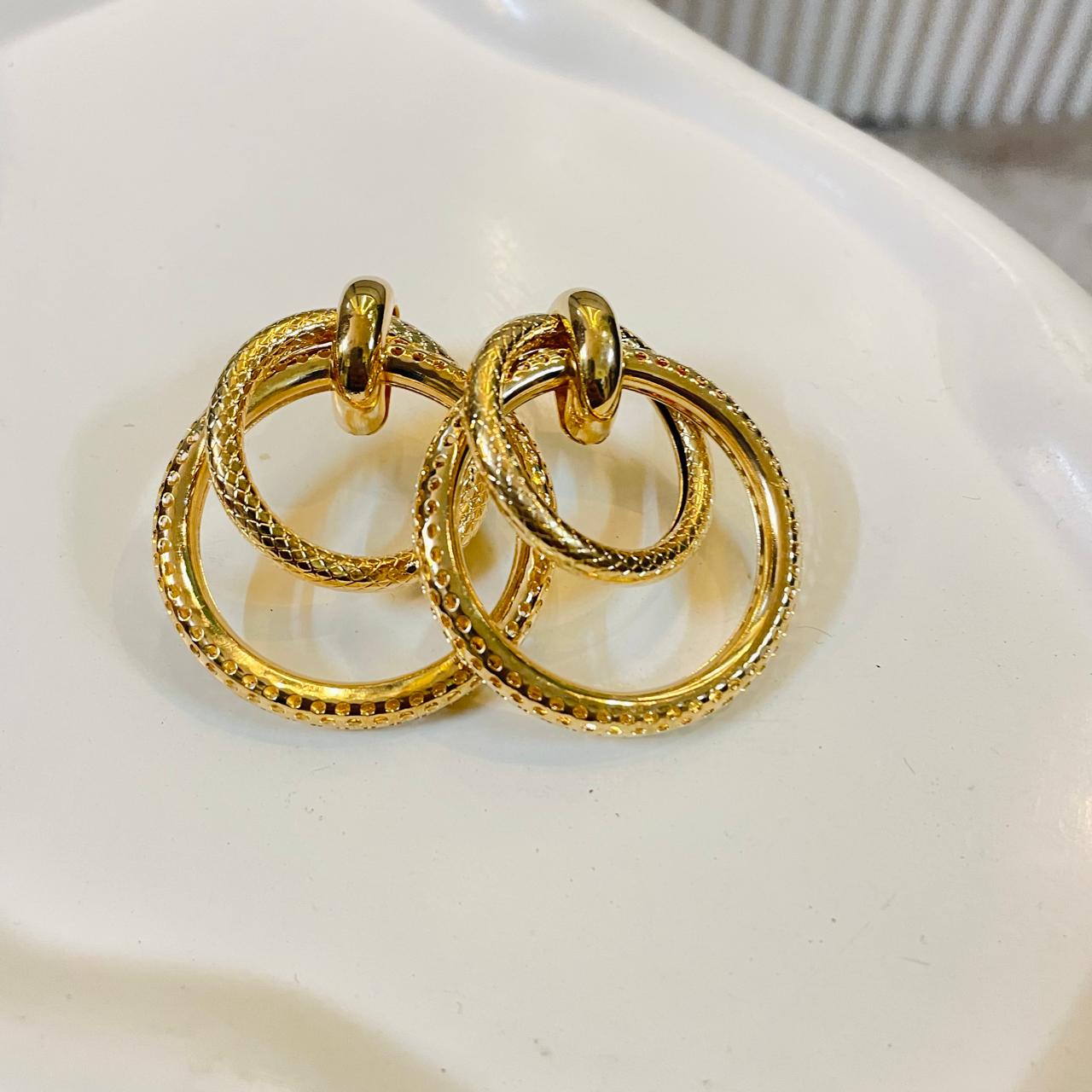 Gold Double Trouble Earrings