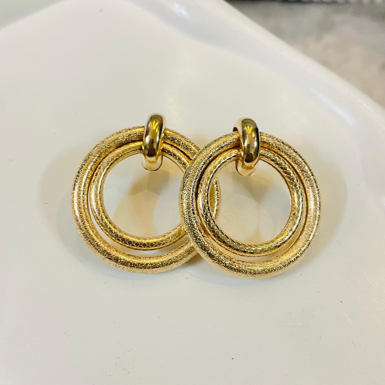 Gold Double Trouble Earrings