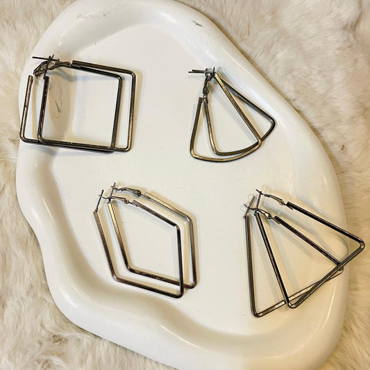 Medium Metallic Hoops