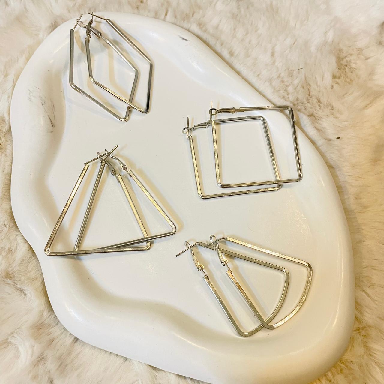 Medium Silver Hoops