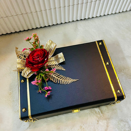 Flower Leather Vanity/ Trunk Box