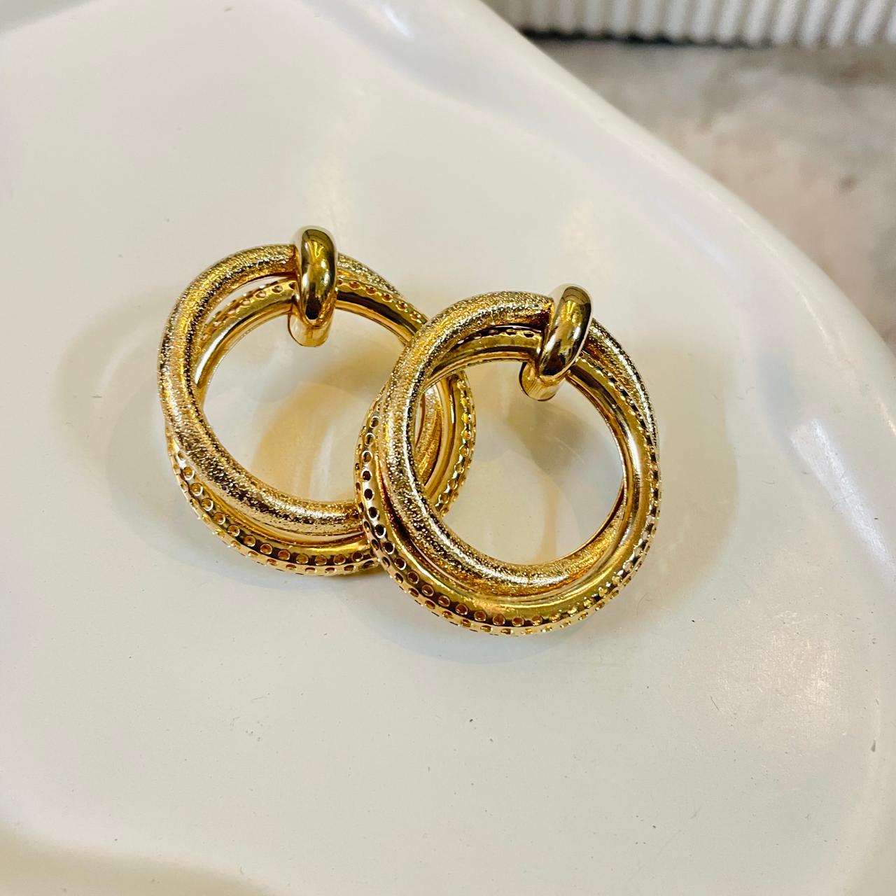 Gold Double Trouble Earrings