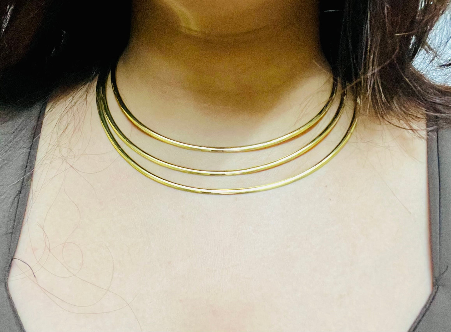 3 Layered Golden Choker