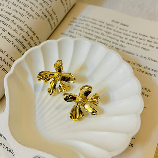 Golden Flower Studs