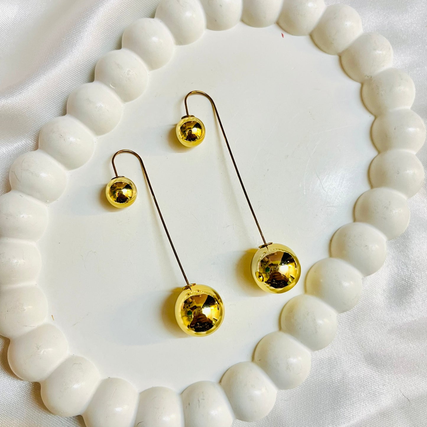 Trendy Ball Drop Earrings