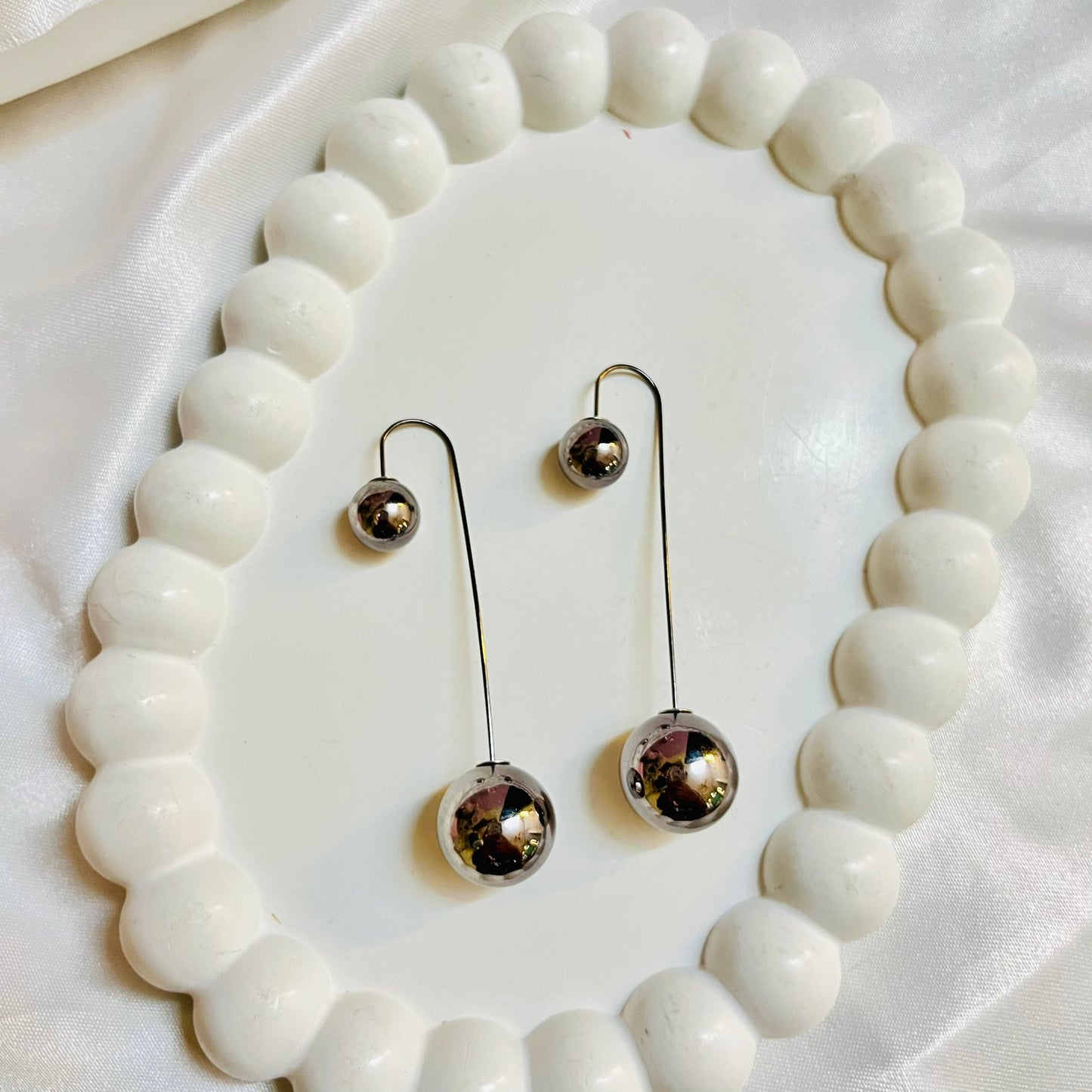 Trendy Ball Drop Earrings