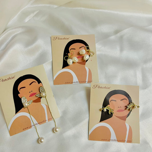 Combo of 3 Korean Earrings