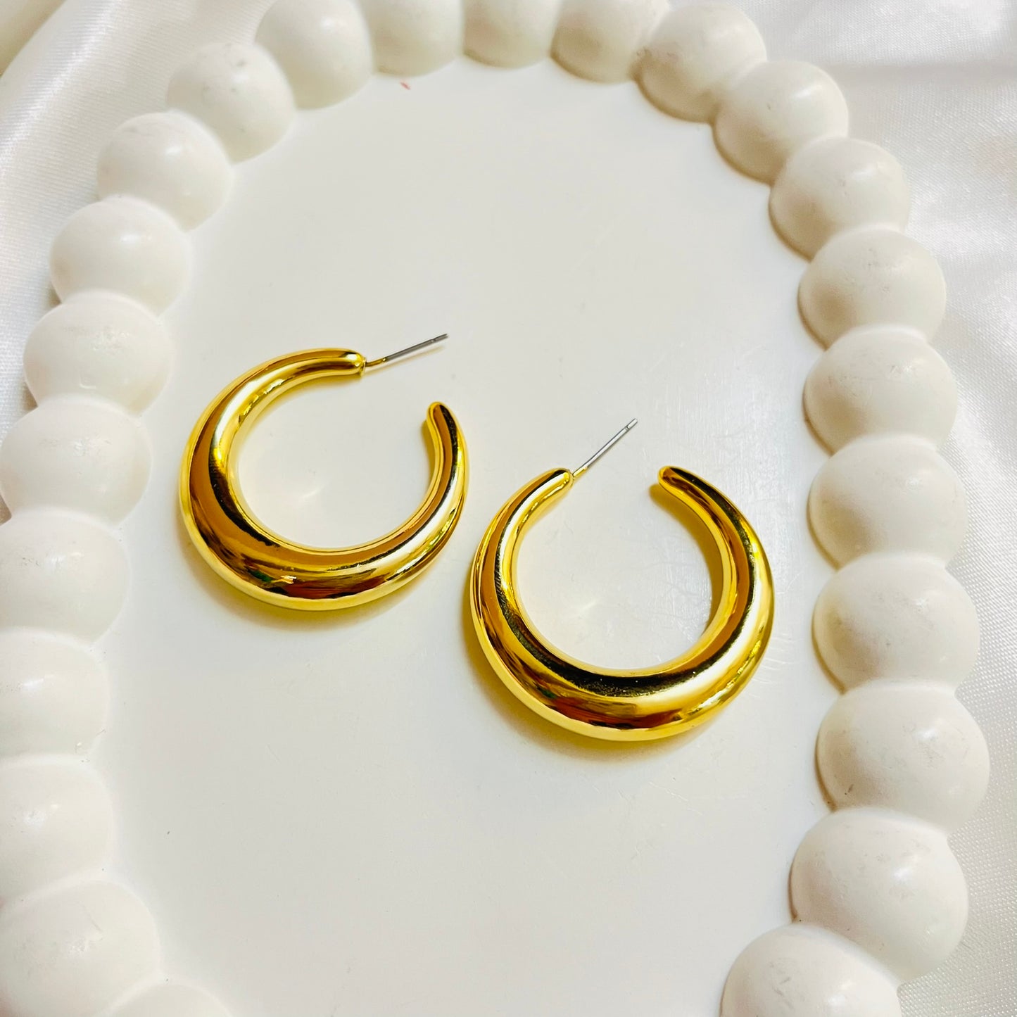 Gold Tube Hoops