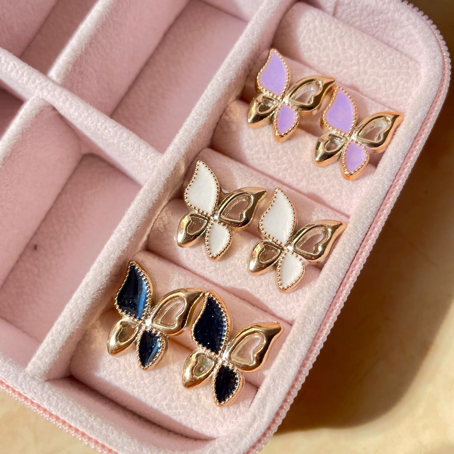 Golden Butterfly Studs