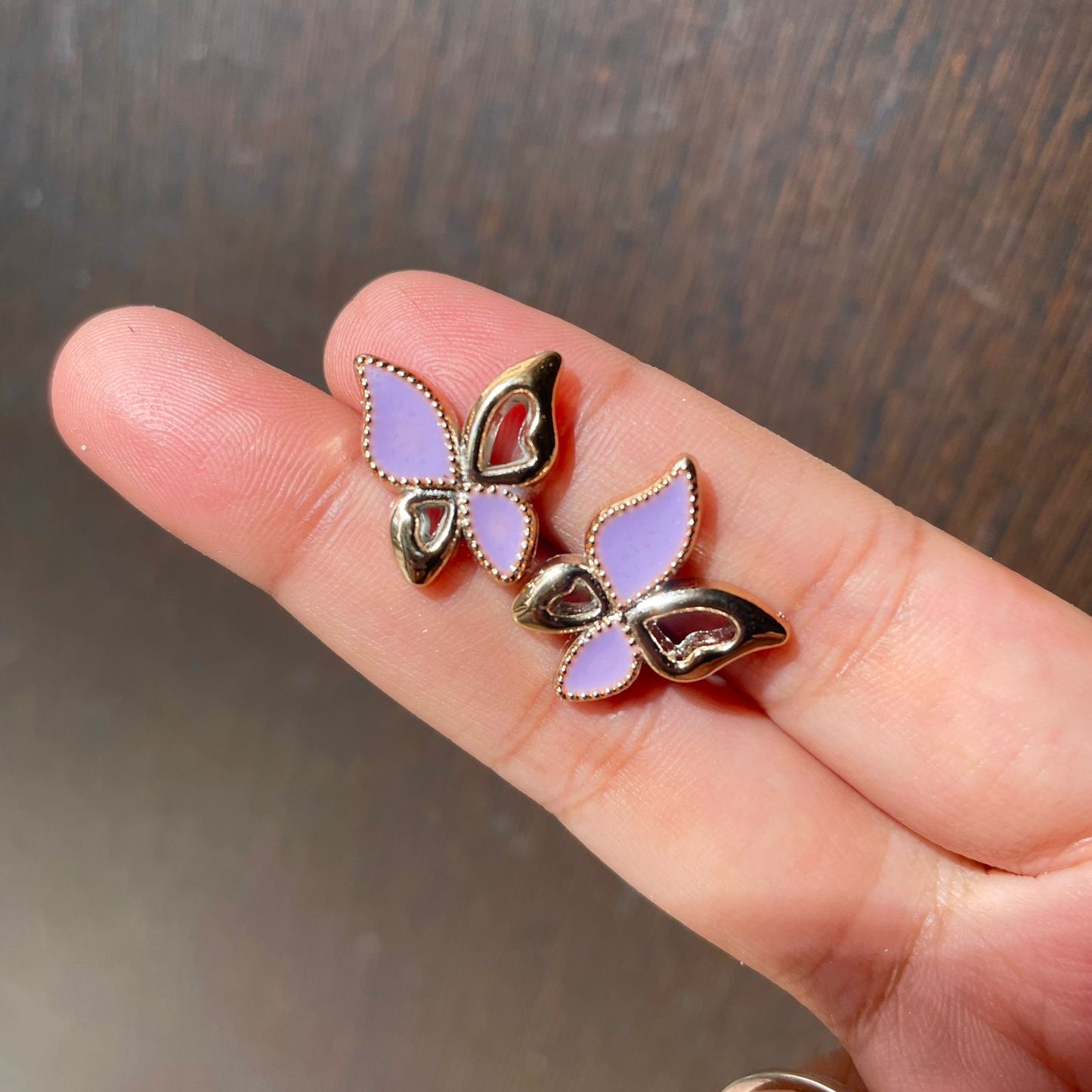 Golden Butterfly Studs