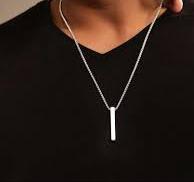 Silver Bar Unisex Pendant