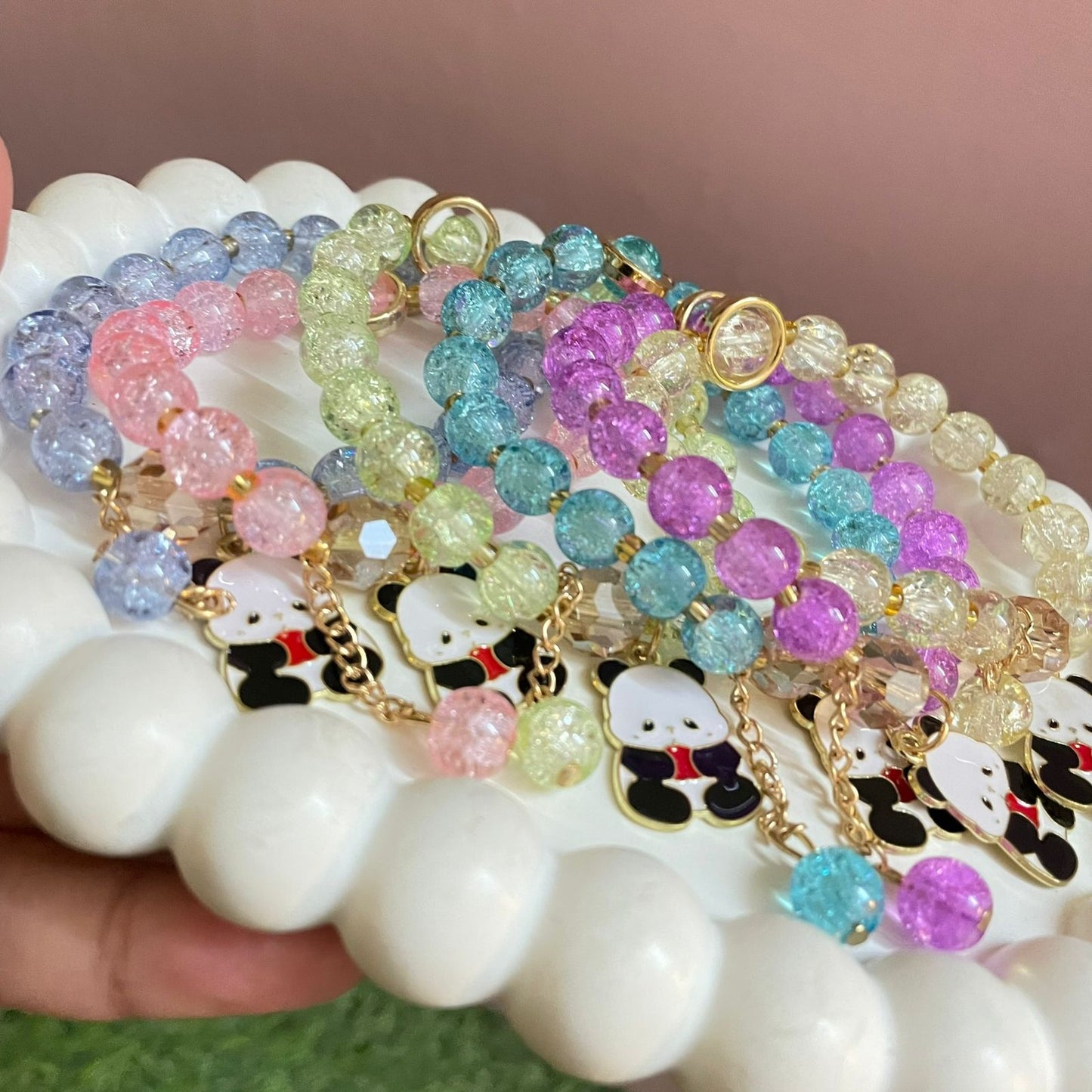 Panda Charm Beaded Bracelet