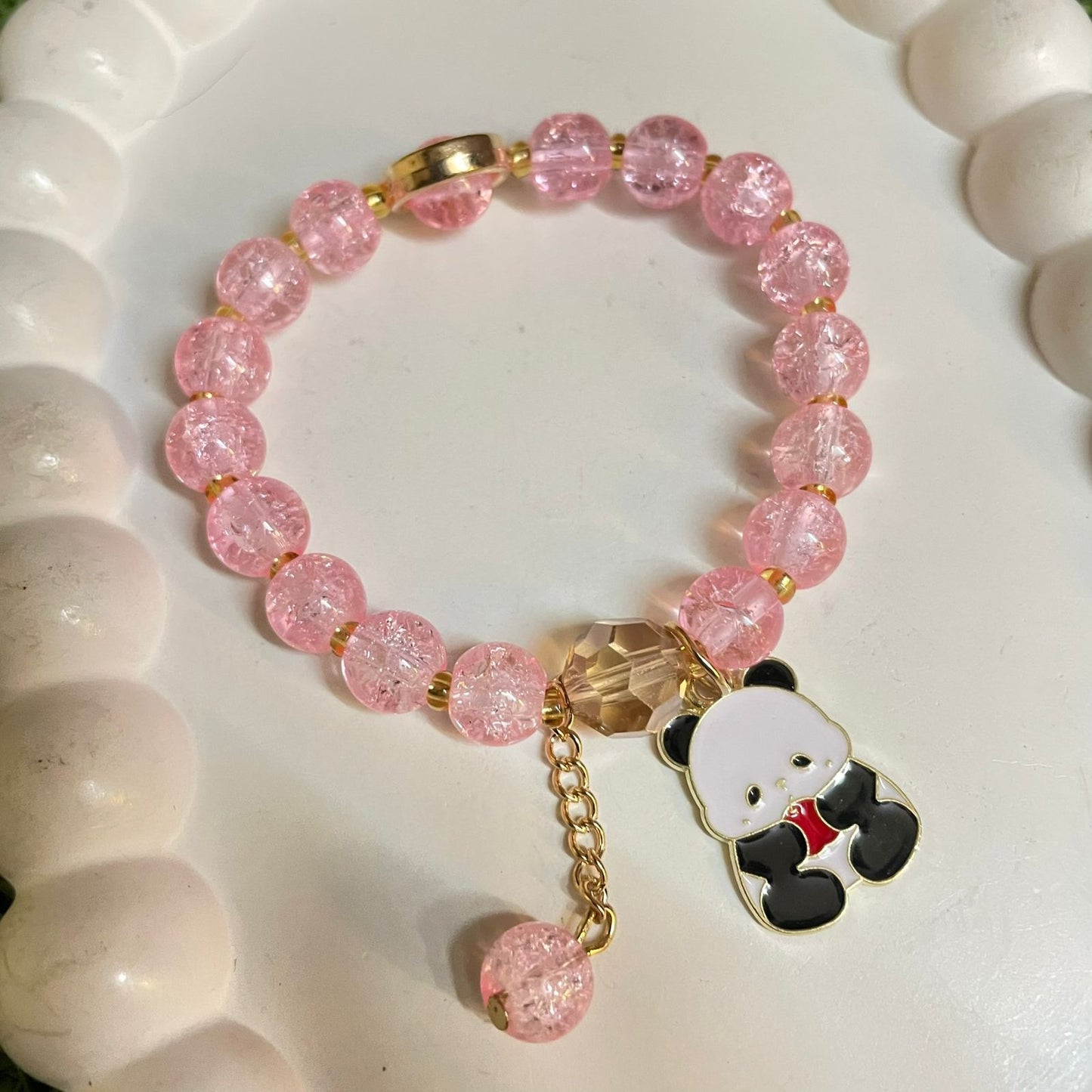 Panda Charm Beaded Bracelet