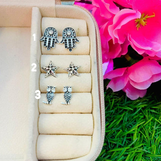 Cute Oxidized Studs