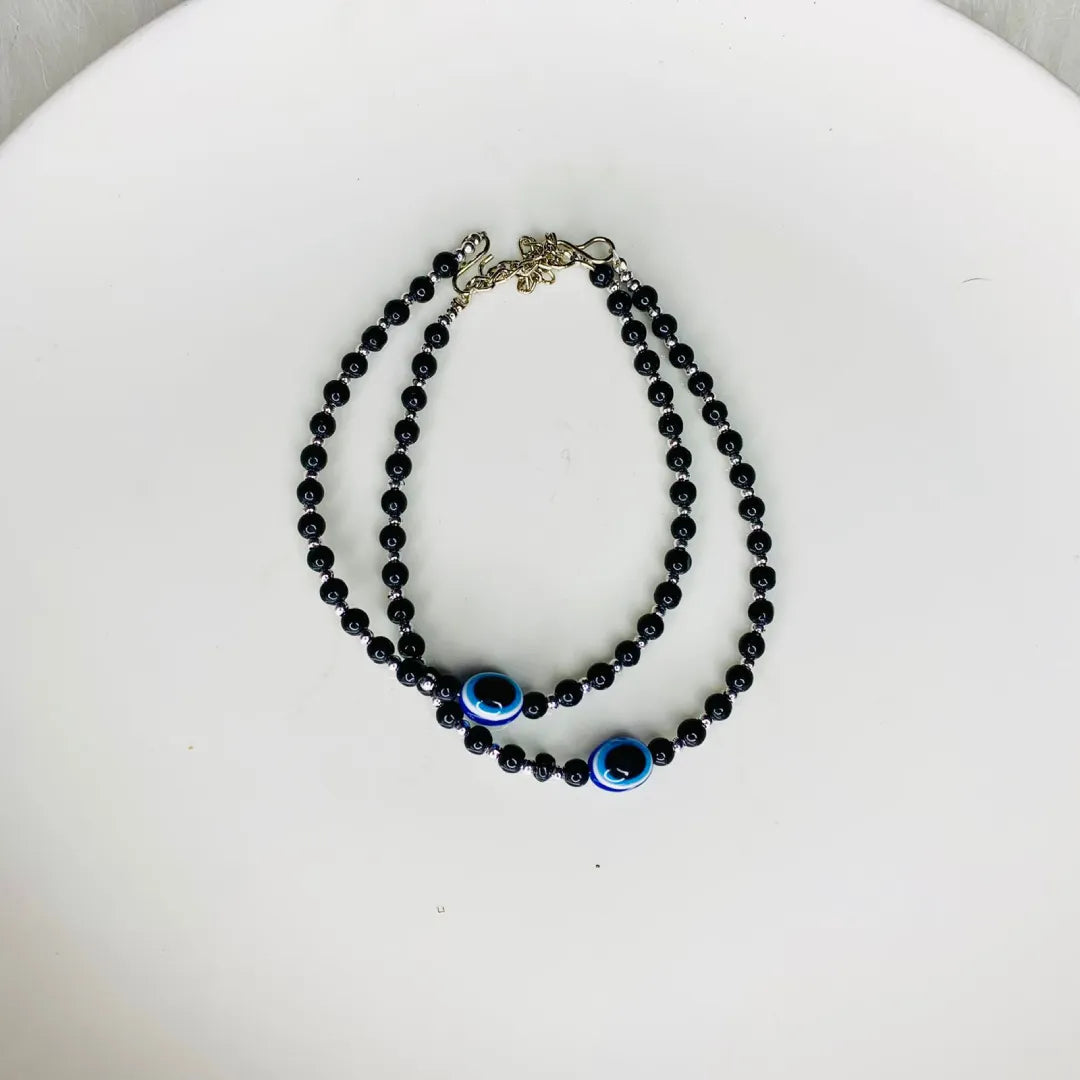 Evil Eye Anklet Pair