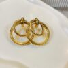 Gold Double Trouble Earrings - Image 2