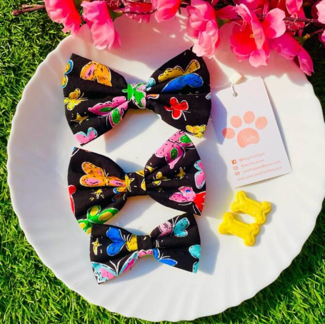 Black Butterfly Bow+Scrunchie - Image 2
