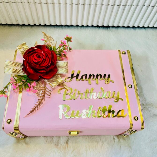 Premium Happy Birthday Box with Name - Image 5