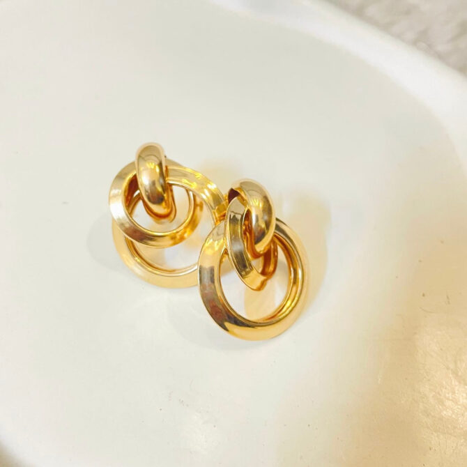 Chunky Golden Earrings - Image 4