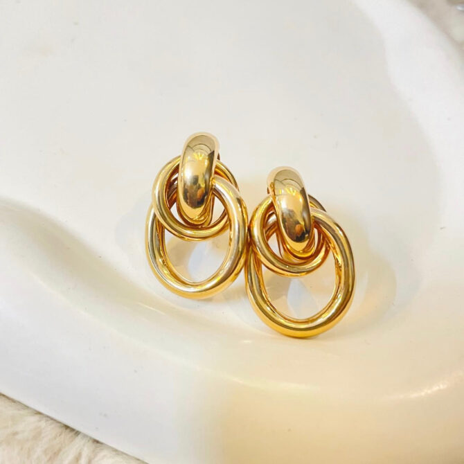 Chunky Golden Earrings - Image 5
