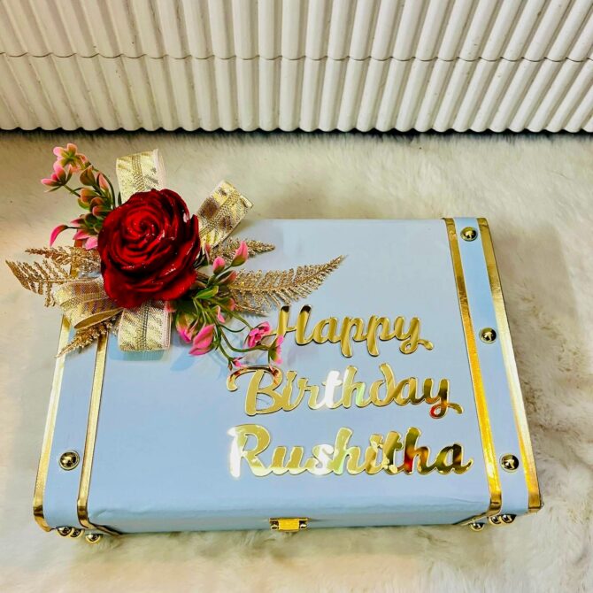 Premium Happy Birthday Box with Name - Image 6