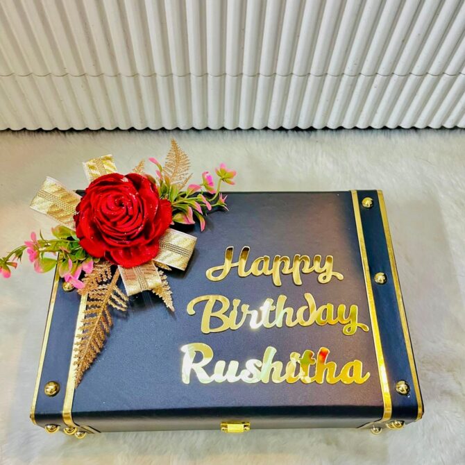 Premium Happy Birthday Box with Name - Image 2