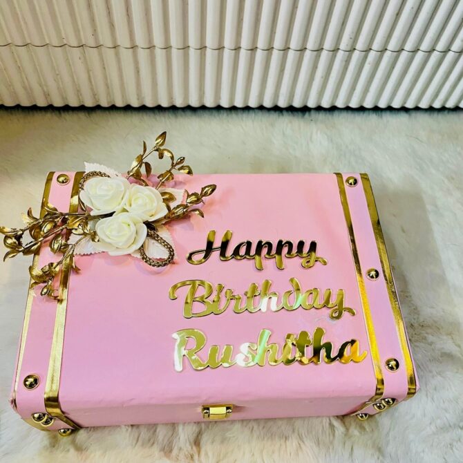 Premium Happy Birthday Box with Name - Image 3