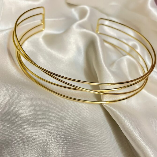 Criss Cross Golden Choker - Image 2