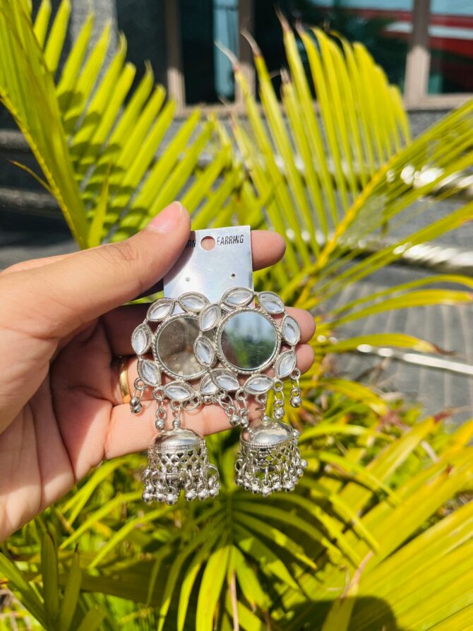 Sun Oxidised Jhumka - Image 2